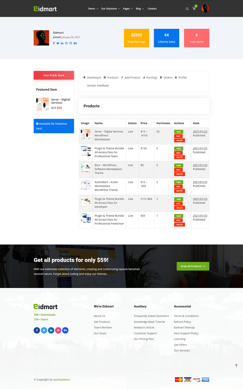 Vendor Published Product