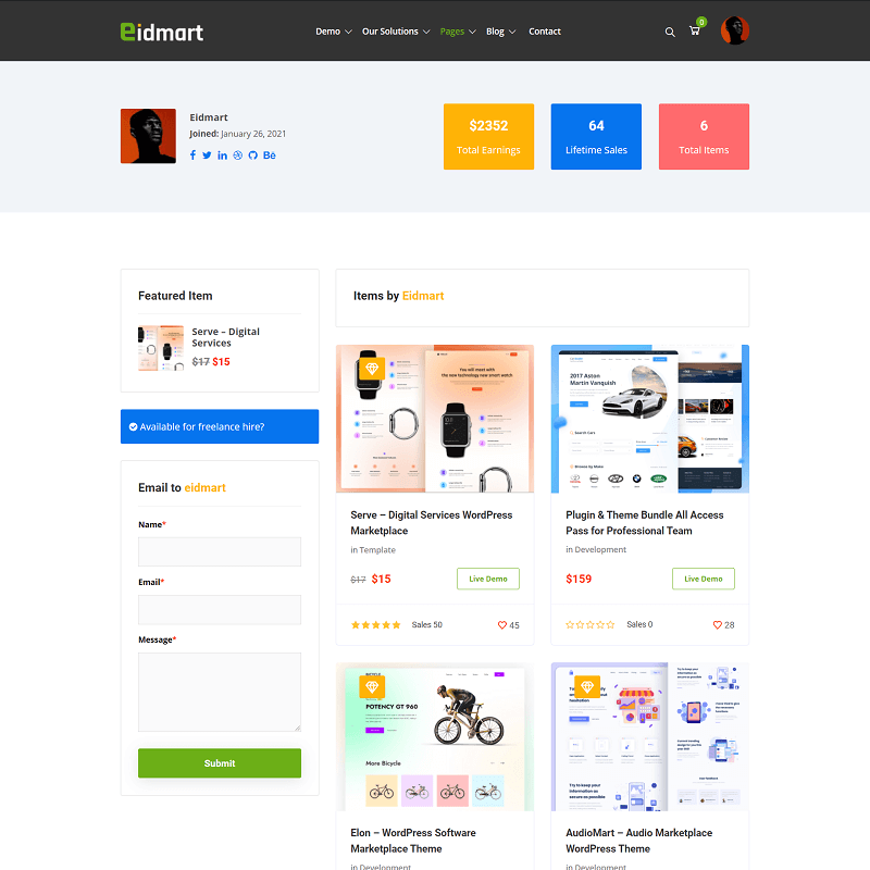 Software Vendor Public Profile